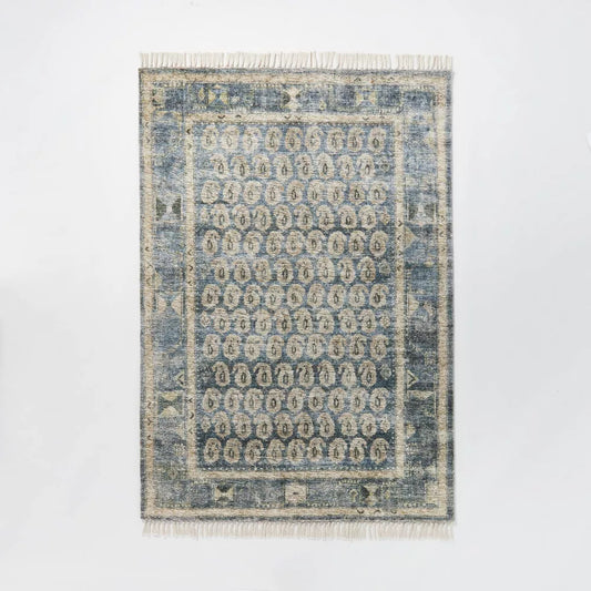 Lost Creek Printed Paisley Rug Blue - 5'x7' Threshold™ Studio McGee